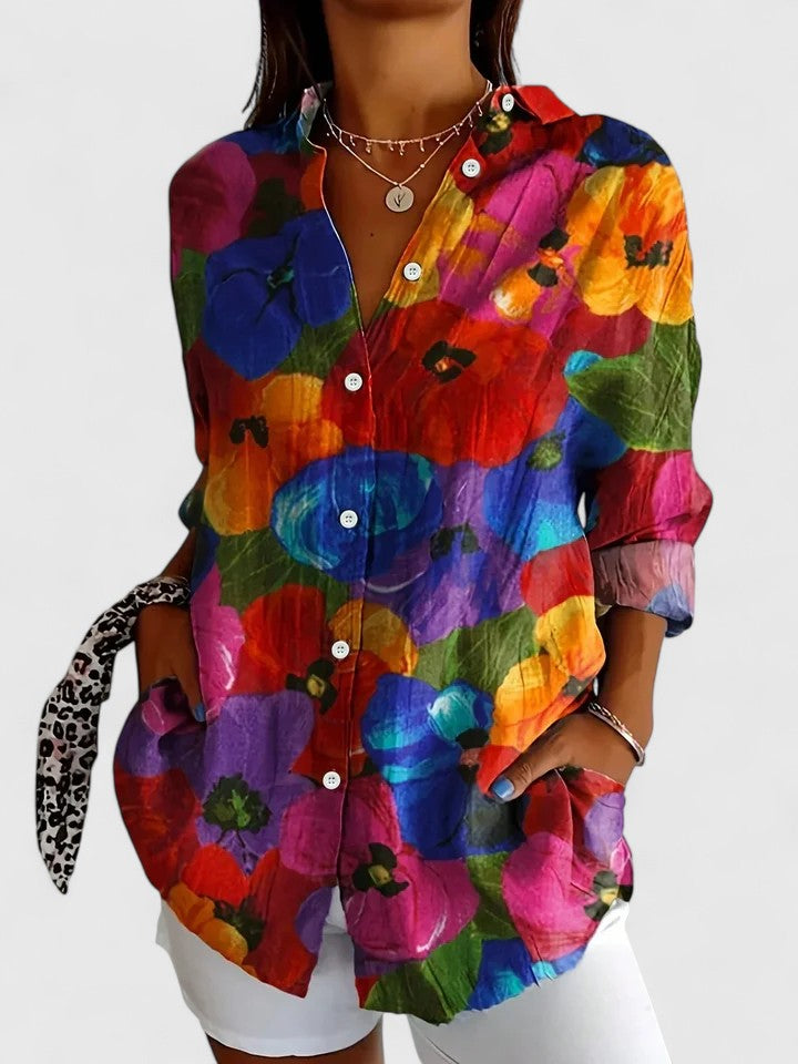 Anica - Artistic Blouse with Buttons