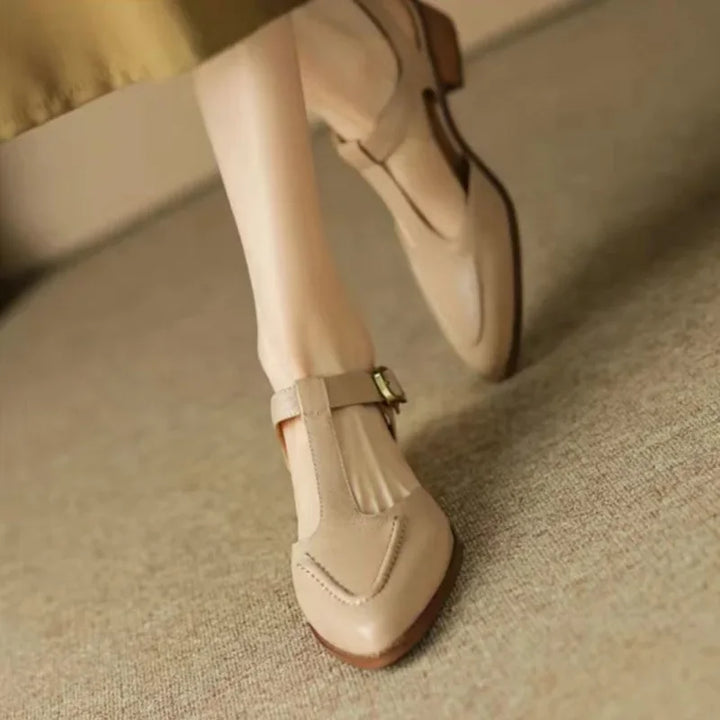 Gianna™ | Classic Buckle Leather Shoes