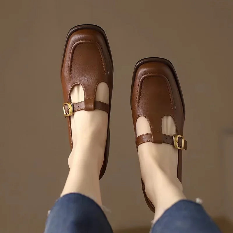 Selvana™ | Elegant T-Strap Shoes