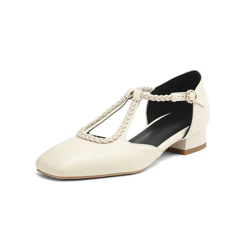 Estelle™ | Retro Leather Flats