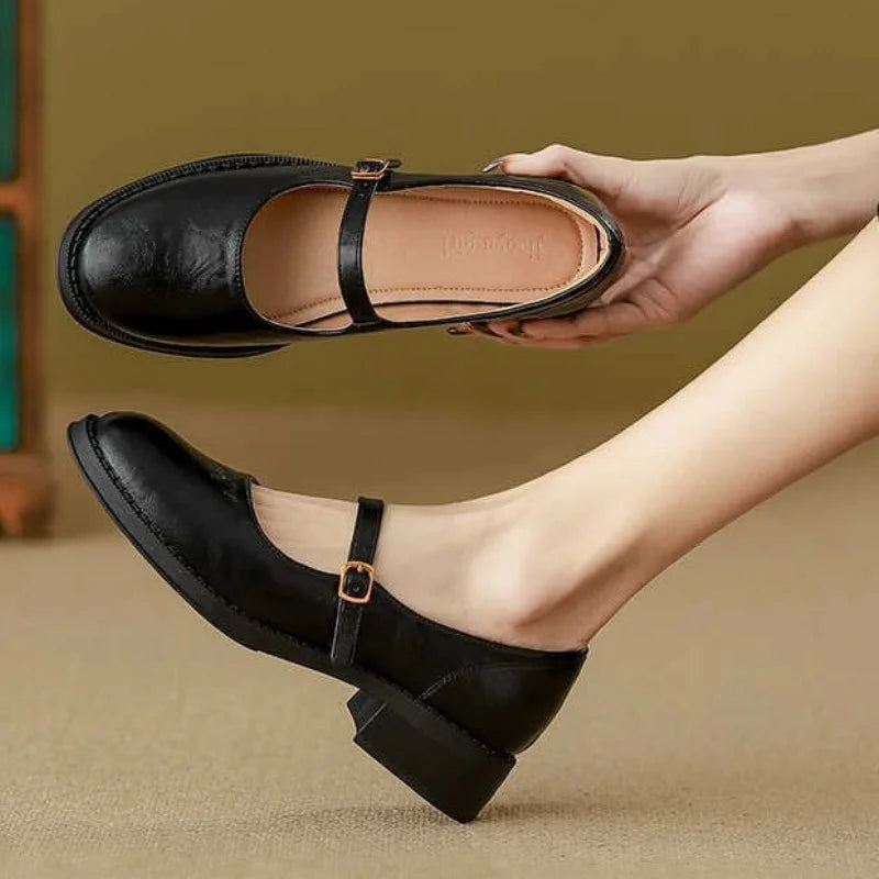 Dorvanna™ | Soft Leather Mary Janes