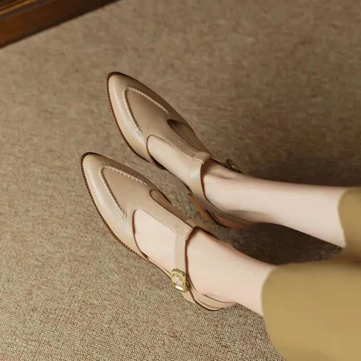 Gianna™ | Classic Buckle Leather Shoes