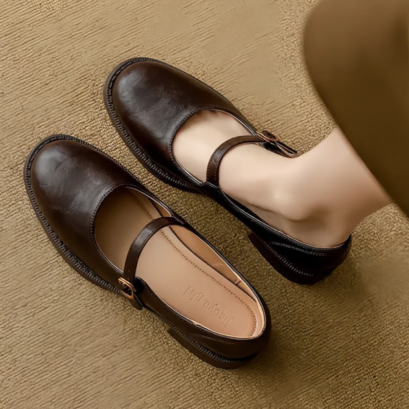 Dorvanna™ | Soft Leather Mary Janes