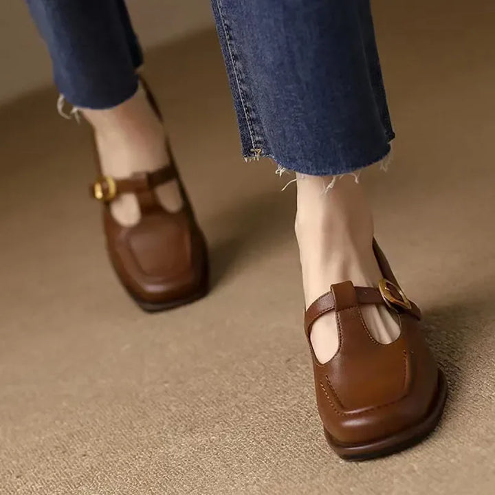 Selvana™ | Elegant T-Strap Shoes