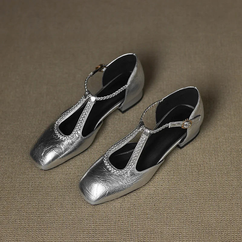Estelle™ | Retro Leather Flats