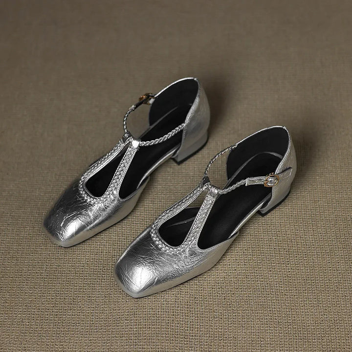 Estelle™ | Retro Leather Flats