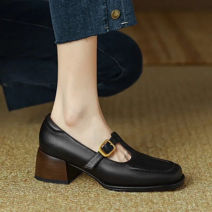 Selvana™ | Elegant T-Strap Shoes