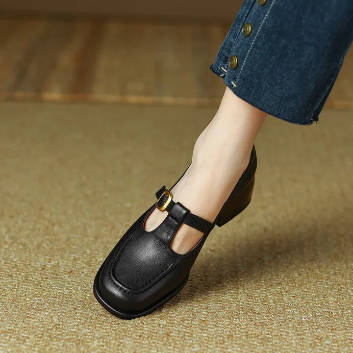 Selvana™ | Elegant T-Strap Shoes