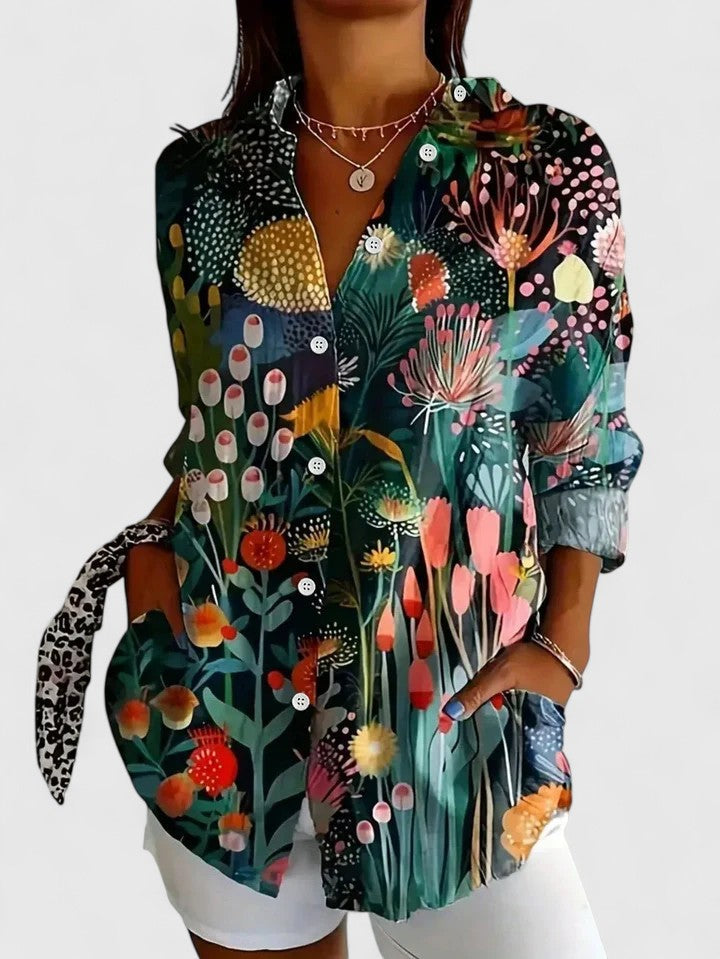Anica - Artistic Blouse with Buttons