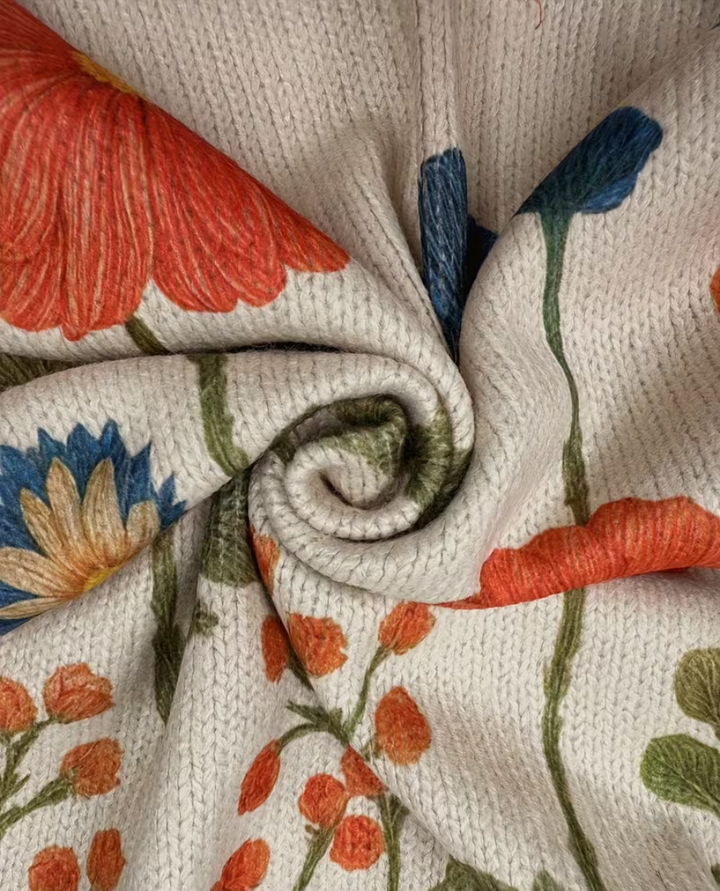 Wrenna | Wildflower Zip Cardigan
