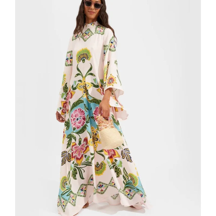 Sculpted Elegance™ Floral Maxi Dress