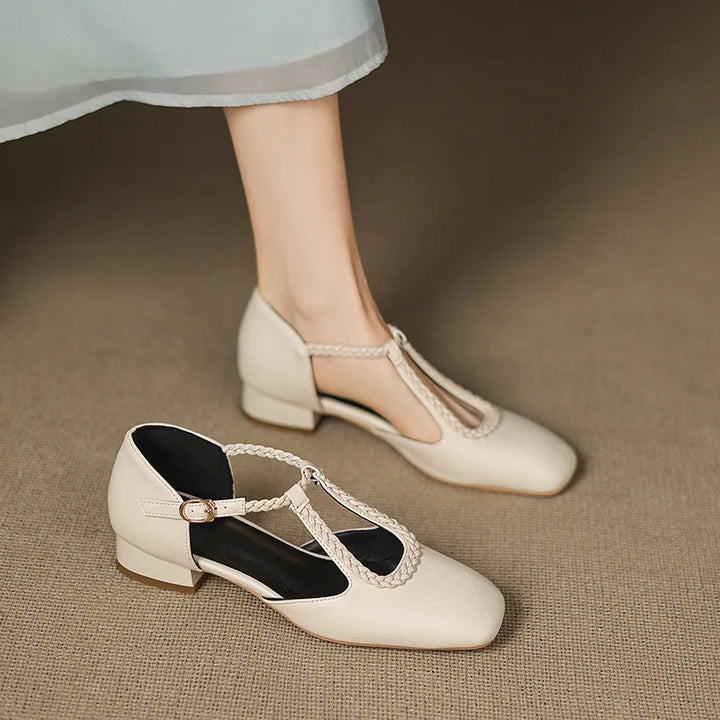 Estelle™ | Retro Leather Flats