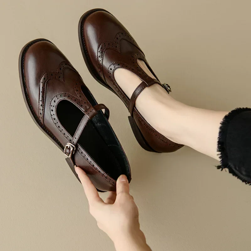 Miana™ | Polished T-Strap Mary Janes