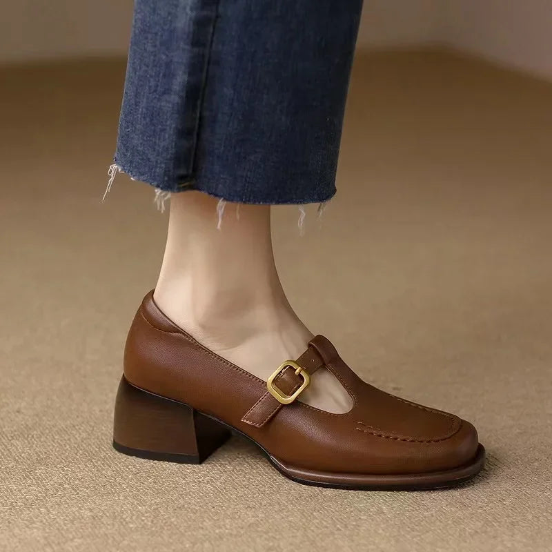 Selvana™ | Elegant T-Strap Shoes