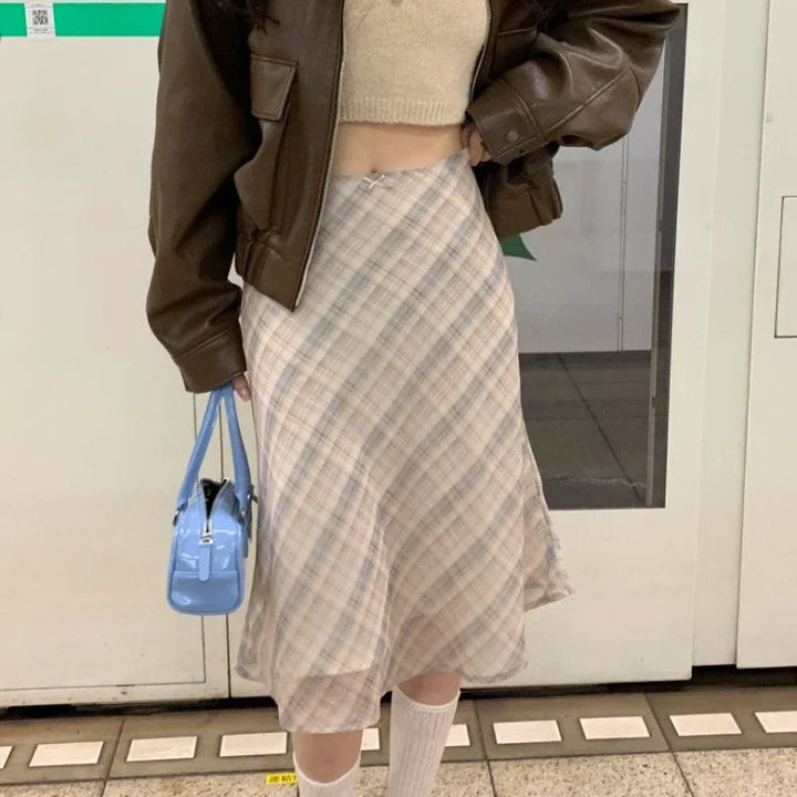 Moriah™ | Plaid Midi Skirt