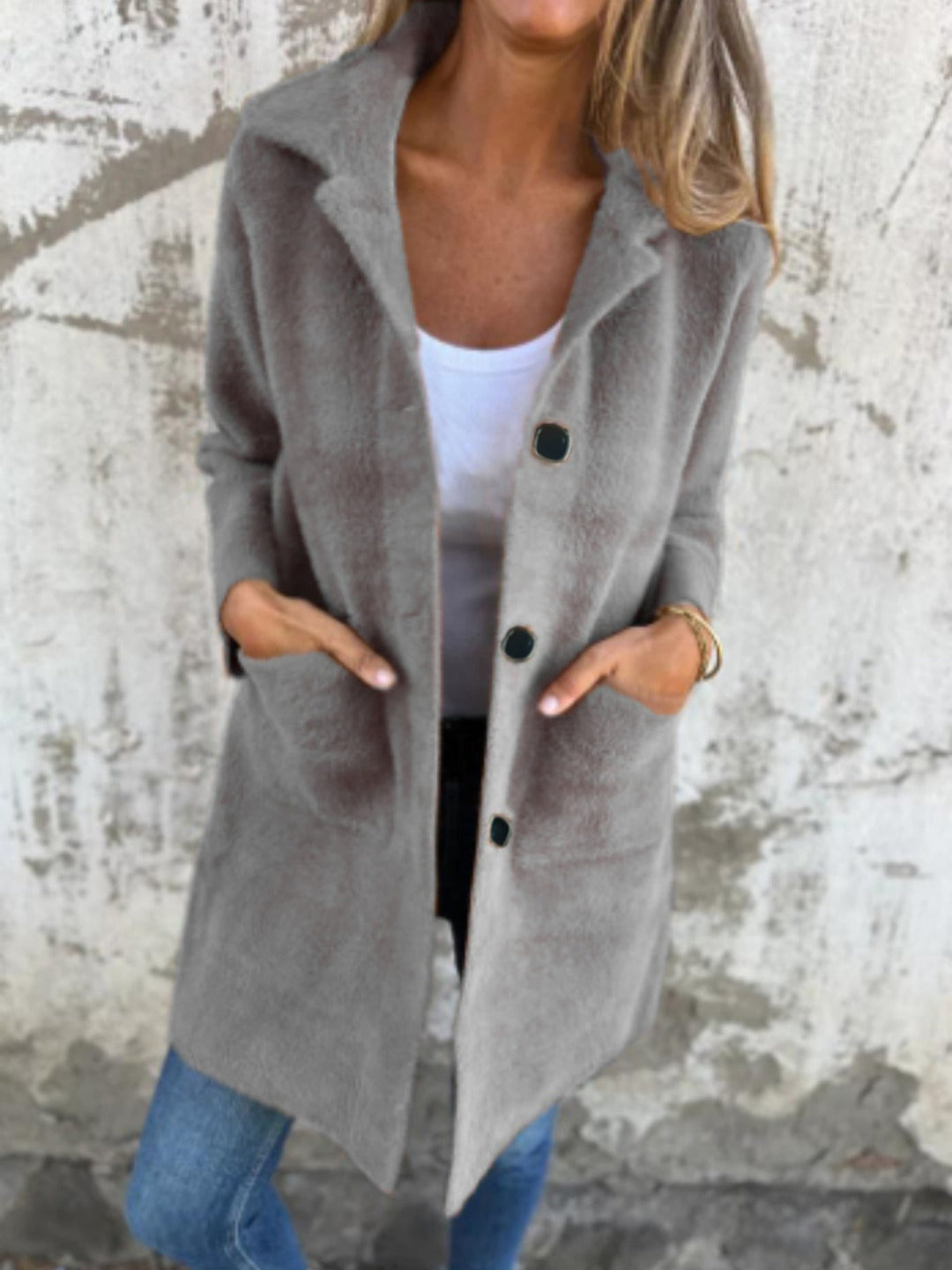 Morwenna | Long-Sleeve Button Coat