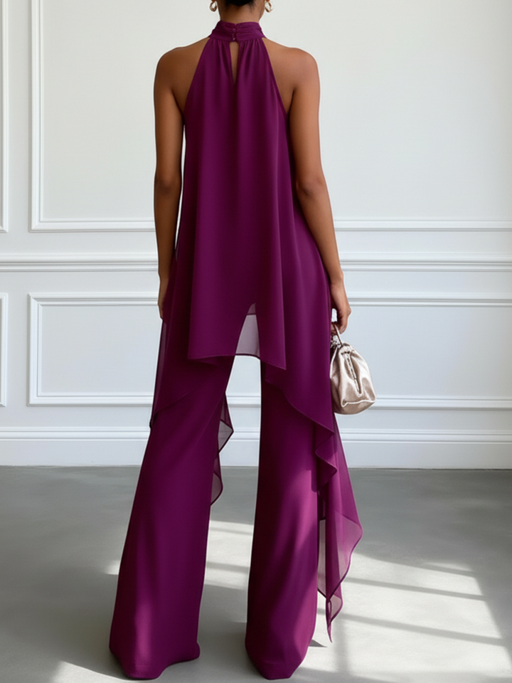 Josephine | Purple Halter Two-Piece Set