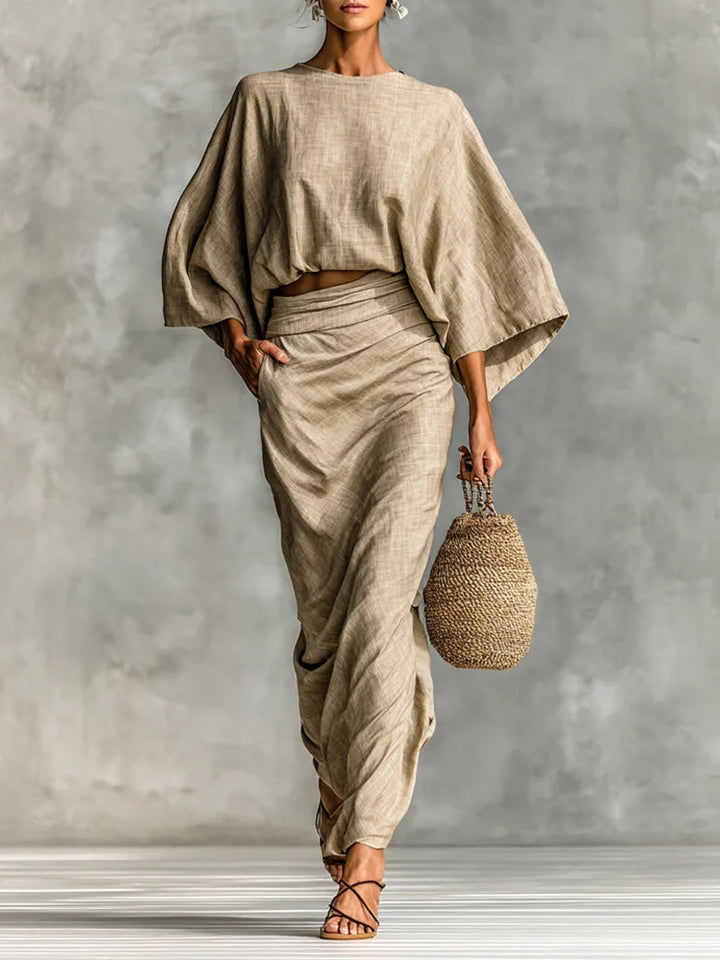 Solveig™ | Batwing Top & Skirt Set