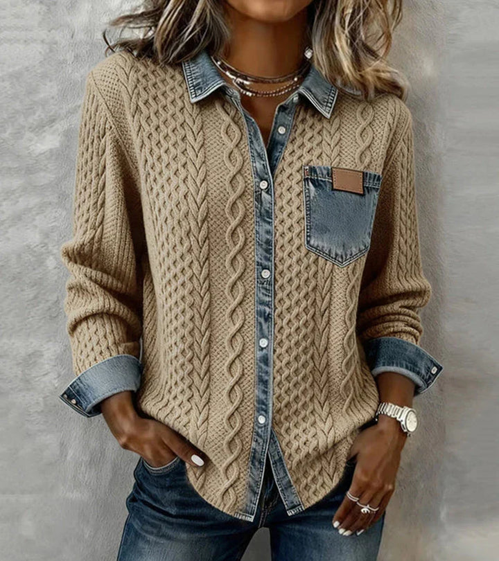 Idony™ | Contrast Collar Overshirt