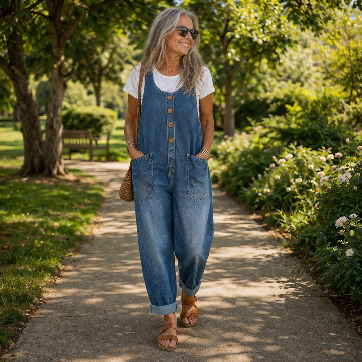 Lenna - Relaxed Denim Jumpsuit