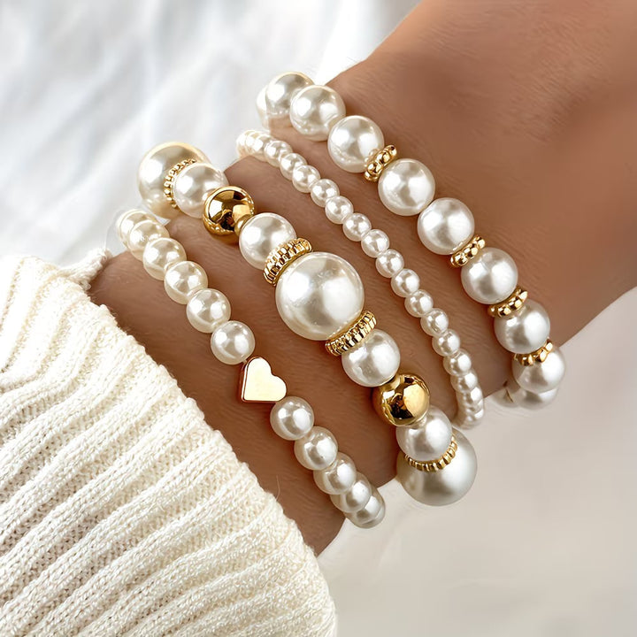 Winnie™ | Pearl Stacking Bracelet Set of 4
