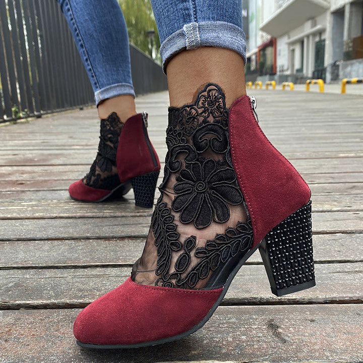 Jolie™ | Lace Heeled Boots