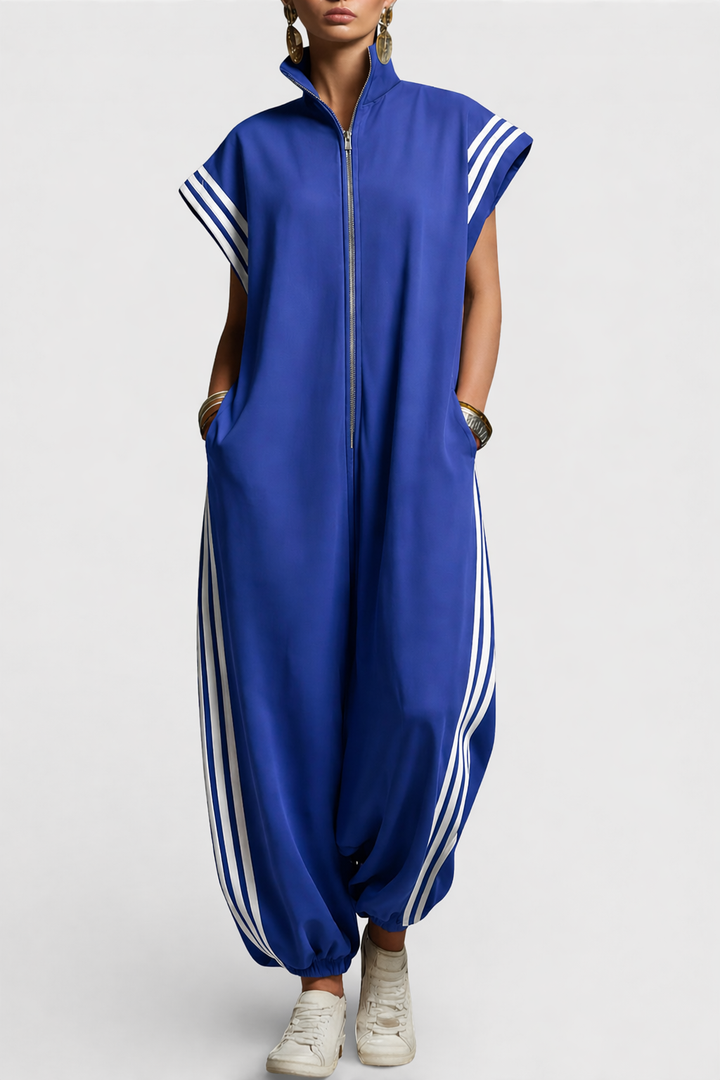 Valentina | Zip Collar Jumpsuit