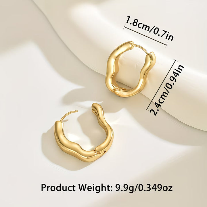 Nadia™ | Wave Hoop Earrings