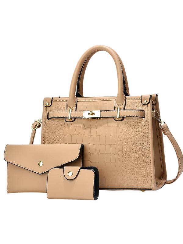 Alenor™ | Crocodile Embossed Large Capacity Crossbody Handbag Set