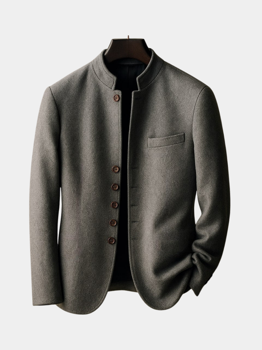 Theo™ | Wool Jacket with Straight Collar
