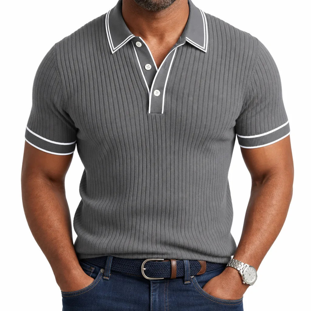 Amos™ | Men's Knit Polo Shirt