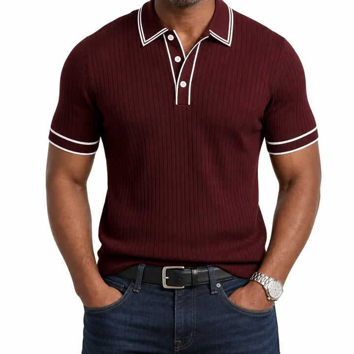 Amos™ | Men's Knit Polo Shirt