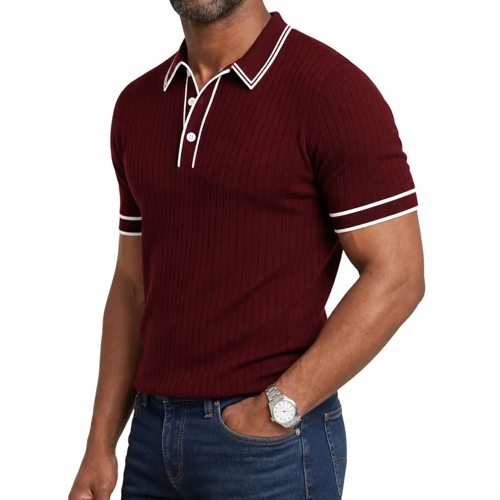 Amos™ | Men's Knit Polo Shirt
