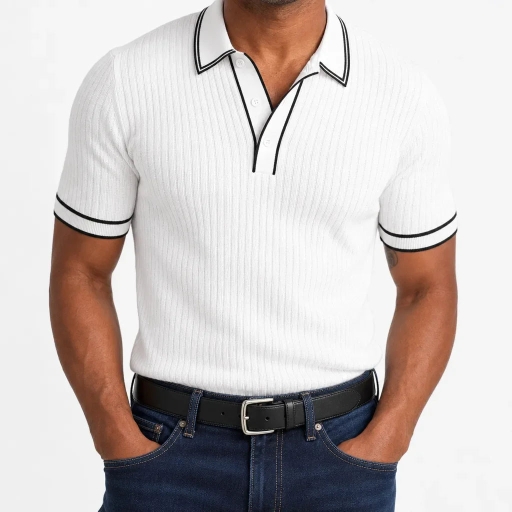Amos™ | Men's Knit Polo Shirt