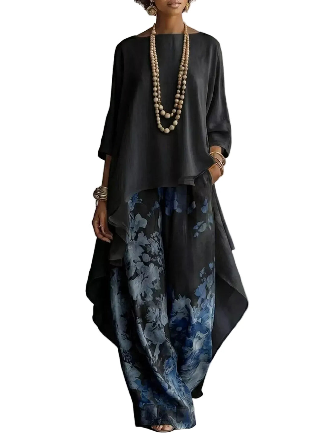 Odette | Floral Trousers Set
