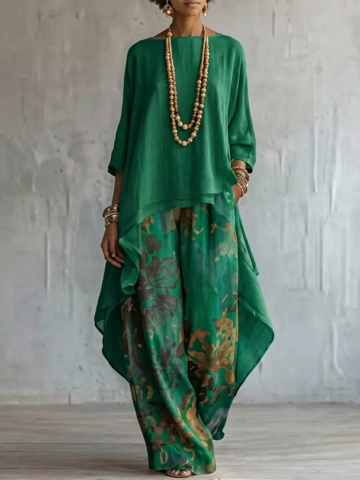 Odette | Floral Trousers Set