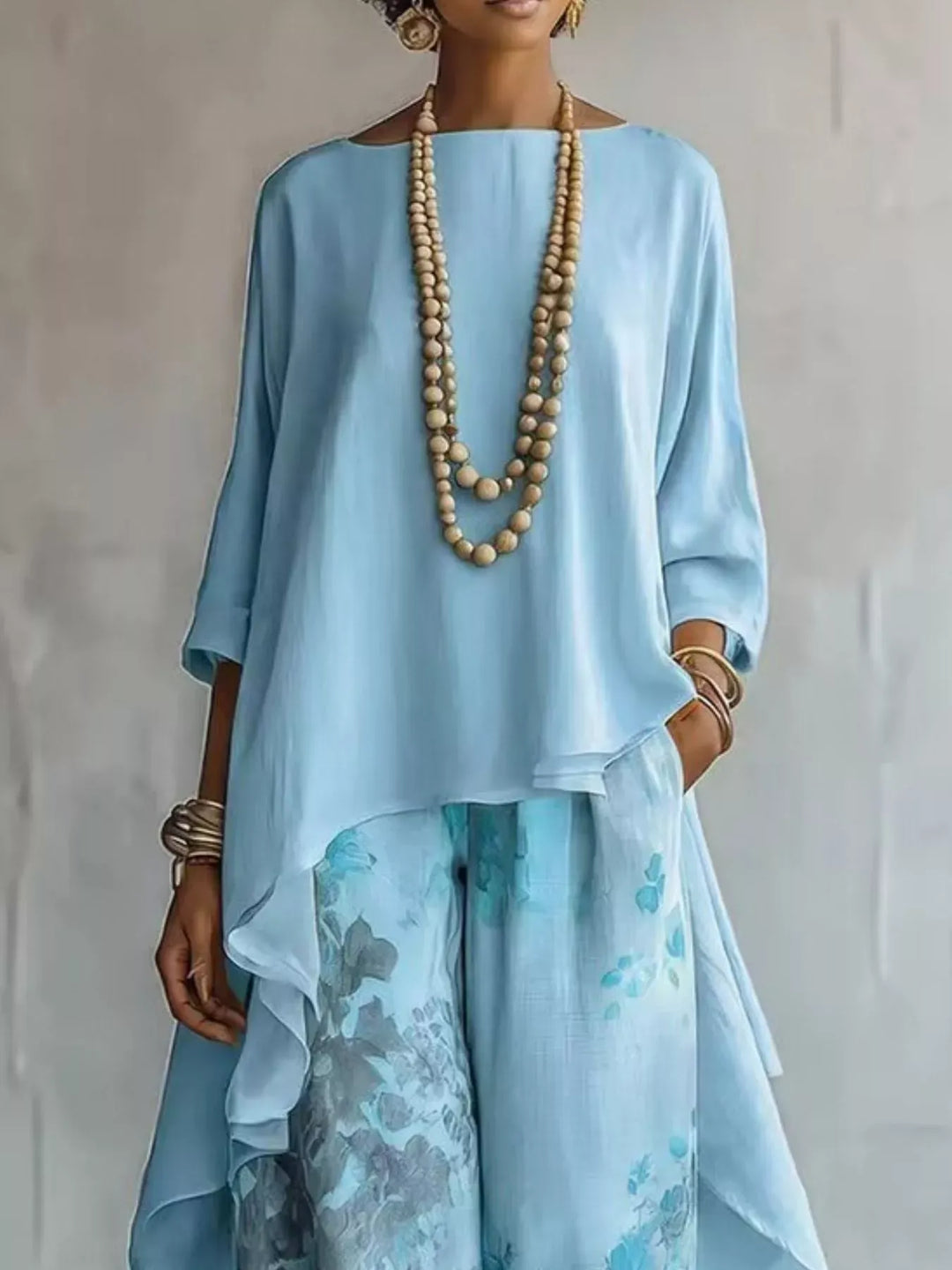 Odette | Floral Trousers Set
