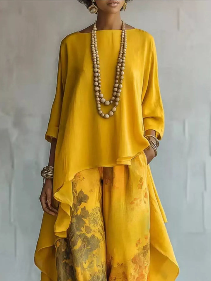 Odette | Floral Trousers Set