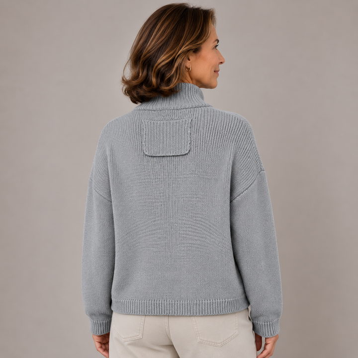 Augusta Stand Collar Button Cardigan