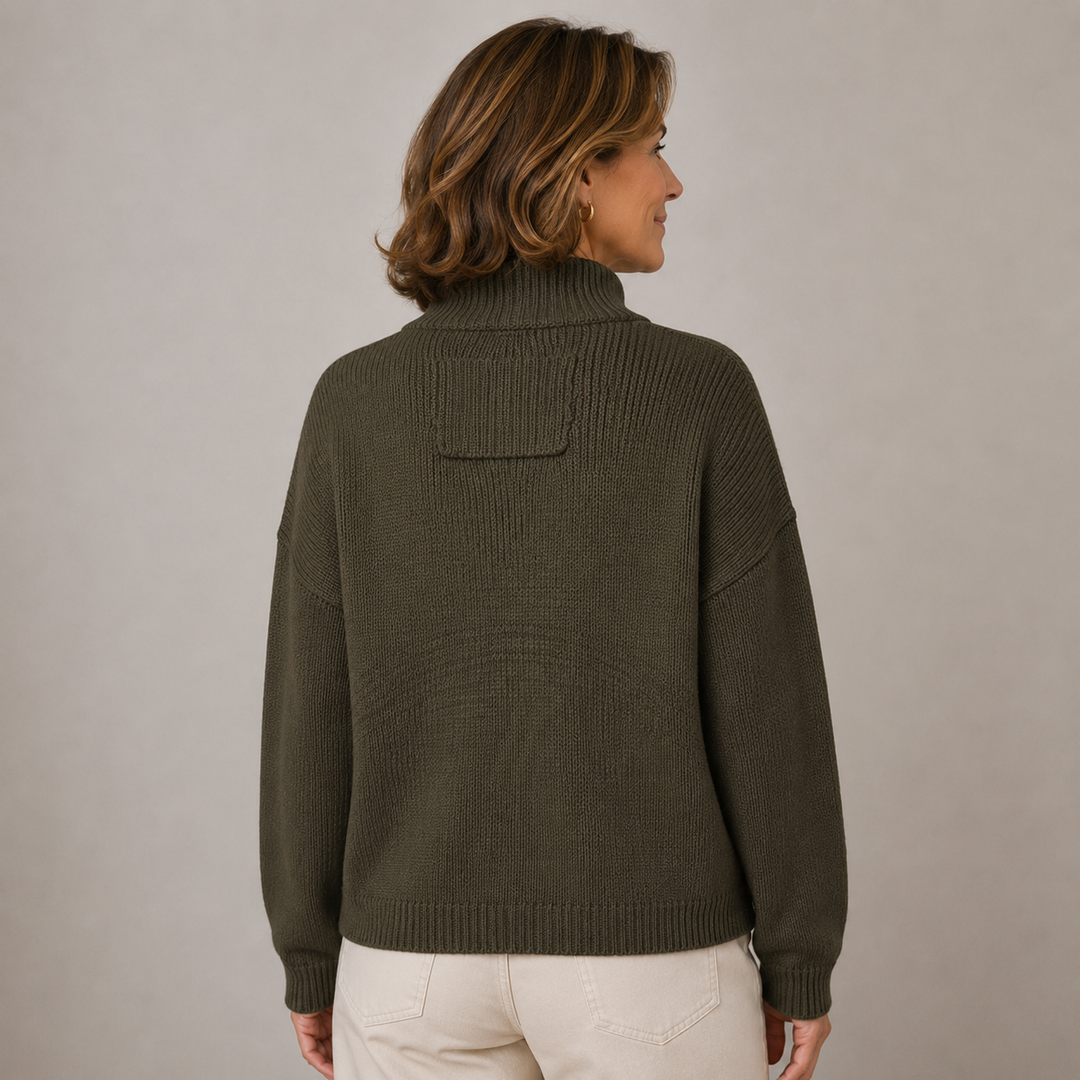 Augusta Stand Collar Button Cardigan