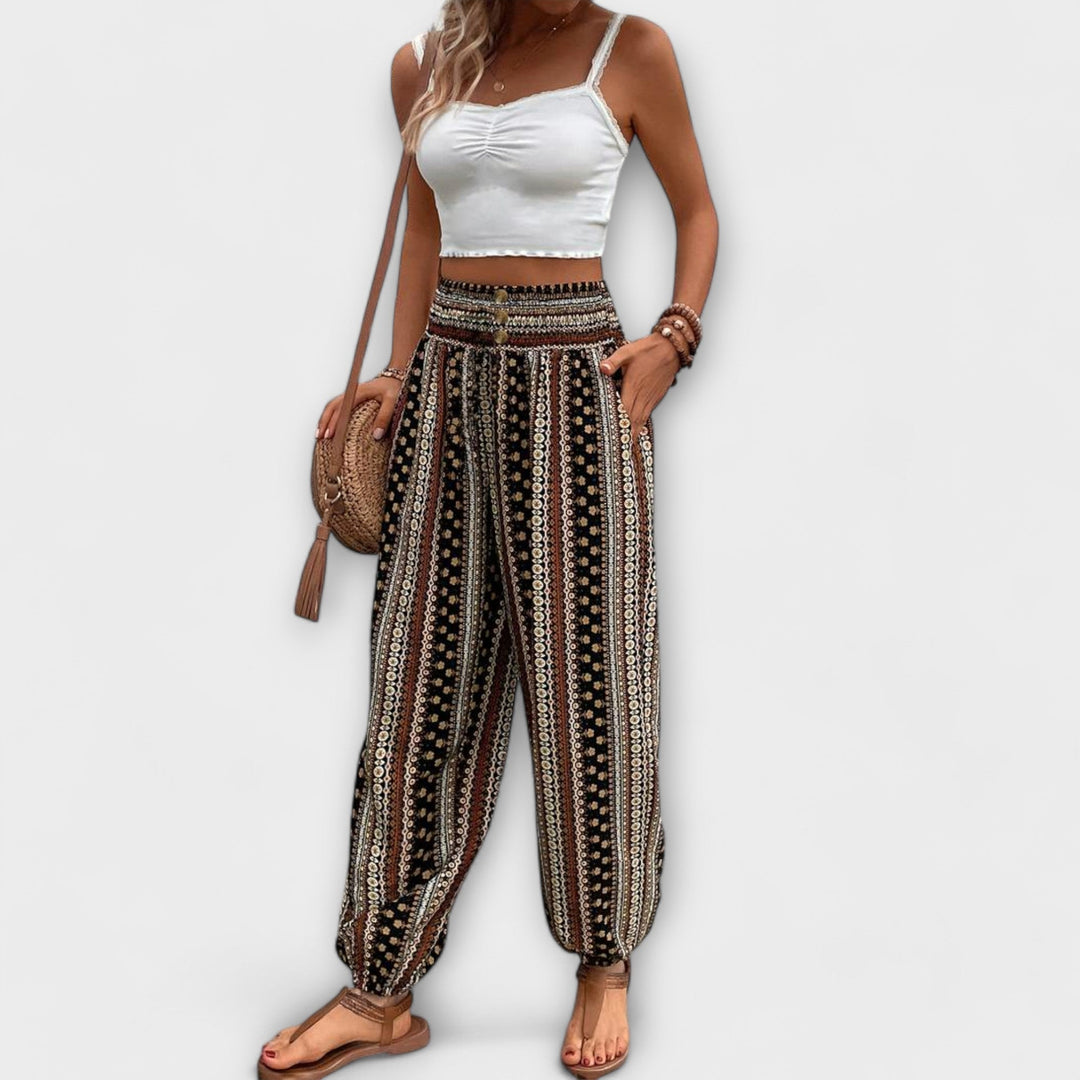 Scarlett™ | Printed Wide-Leg Trousers