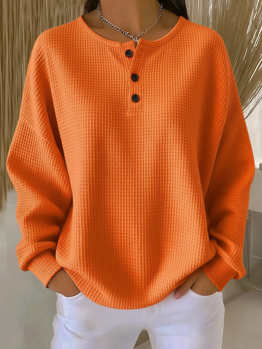 Lorna™ | Collared Knit Sweatshirt