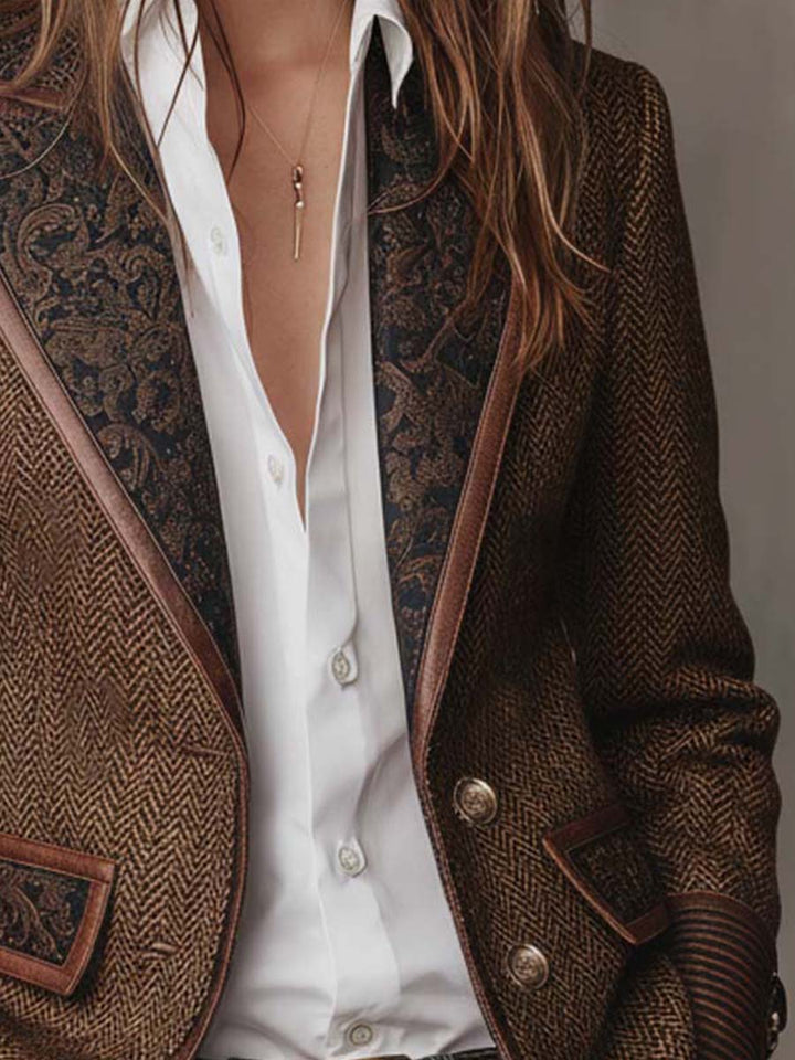 Wynn | Herringbone Panel Blazer