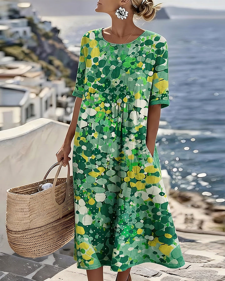 Relaxed Fit Printed Dress