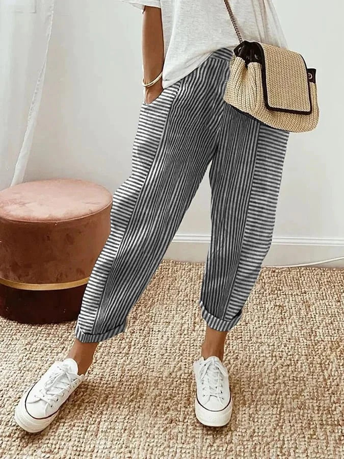 Rylie™ | Striped Wide-Leg Trousers