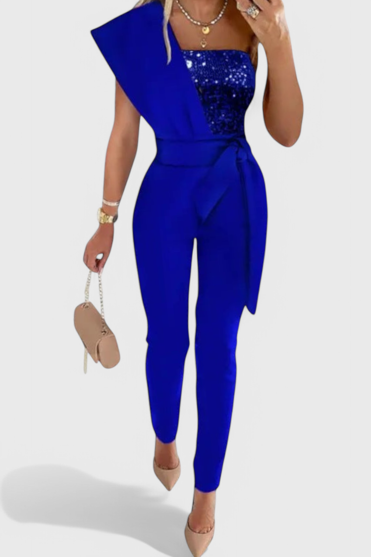 Mono Layla Sequin One-Shoulder Dress