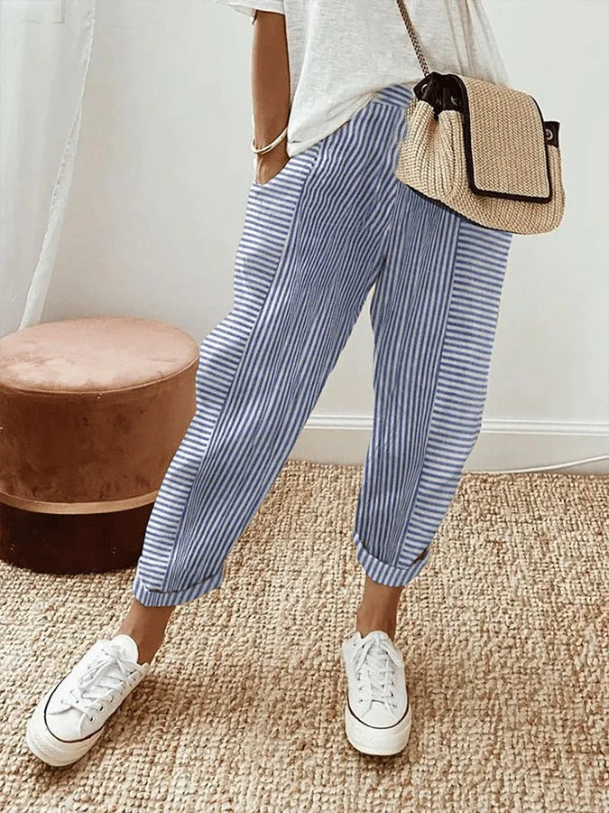 Rylie™ | Striped Wide-Leg Trousers