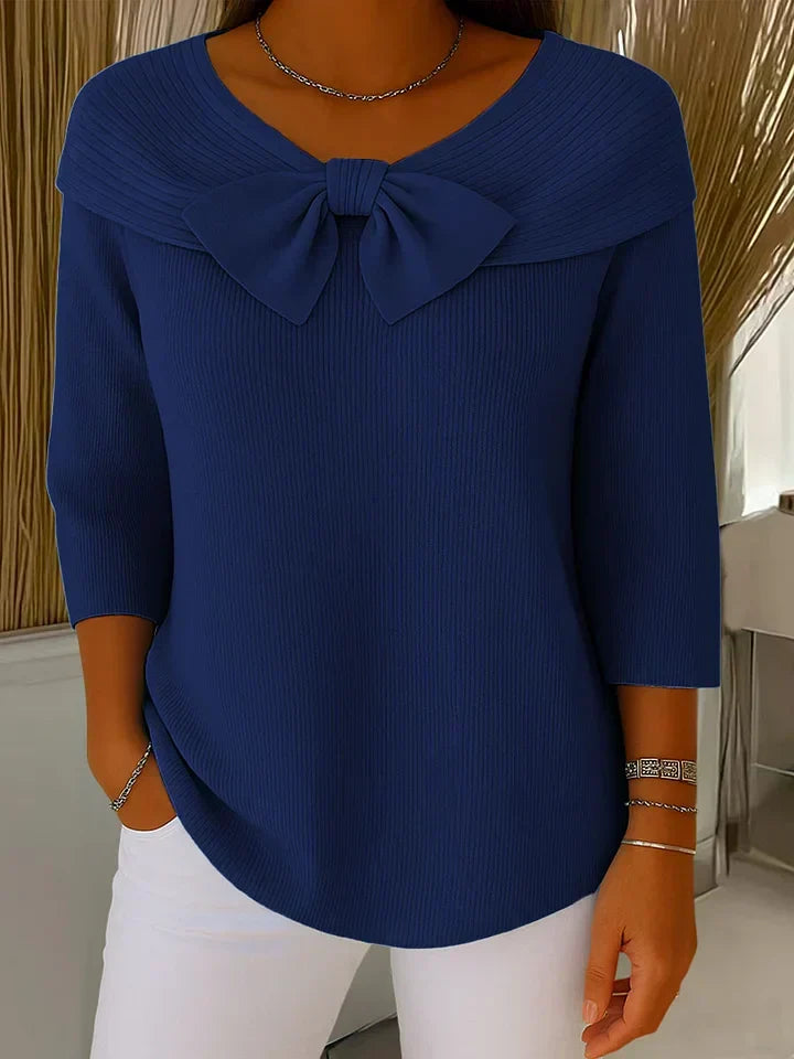 Emma | Knot-Detail Round-Neck Sweater