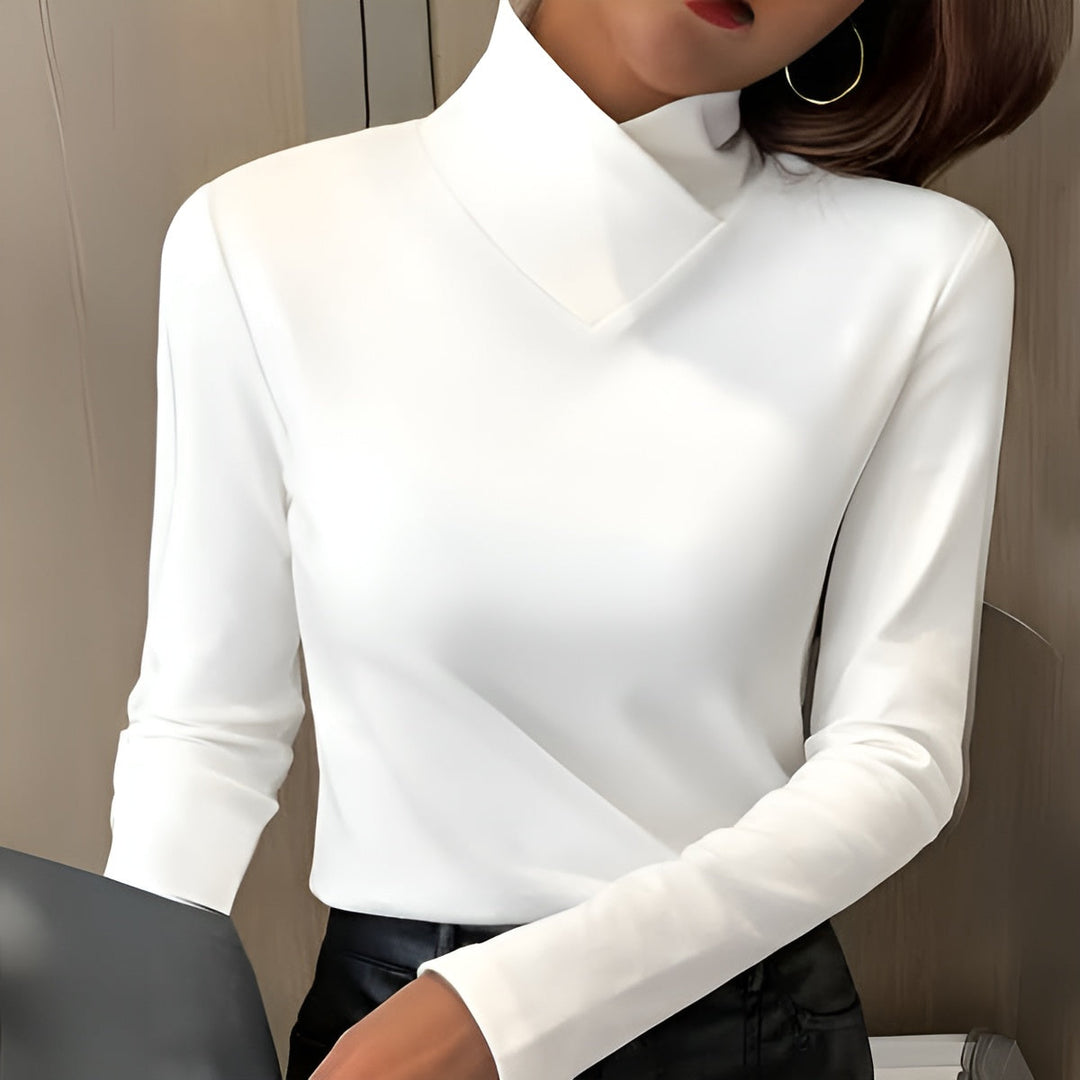Sherie Elegant High-Neck Sweater