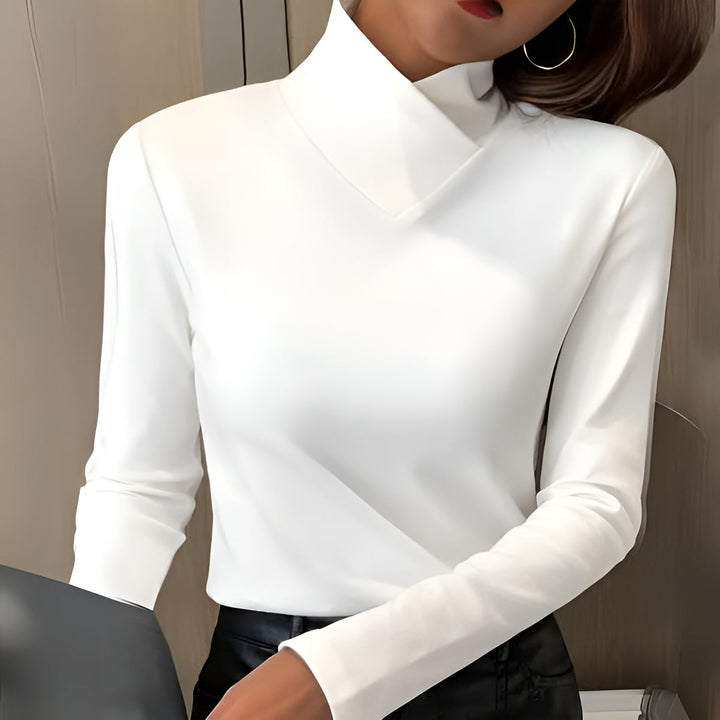 Sherie Elegant High-Neck Sweater